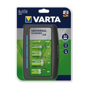 VARTA Универсано зарядно за всякакъв размер батерии AAA, AA, C, D, 9V за 2 или 4 батерии AAA, AA, C, D, 9V VARTA UNIVERSAL CHARGER AAAAACD и 9V
